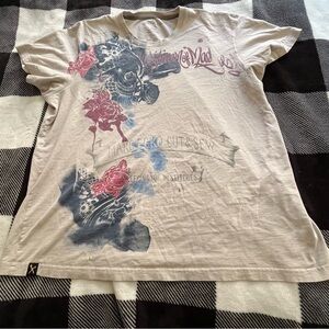 Marc Ecko Beige Graphic Men’s Cotton Tee XXL